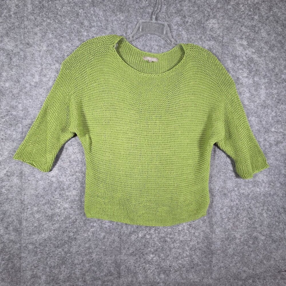 Carina Ricci Women's Long Sleeve Pullover  Knit Top Green Size M